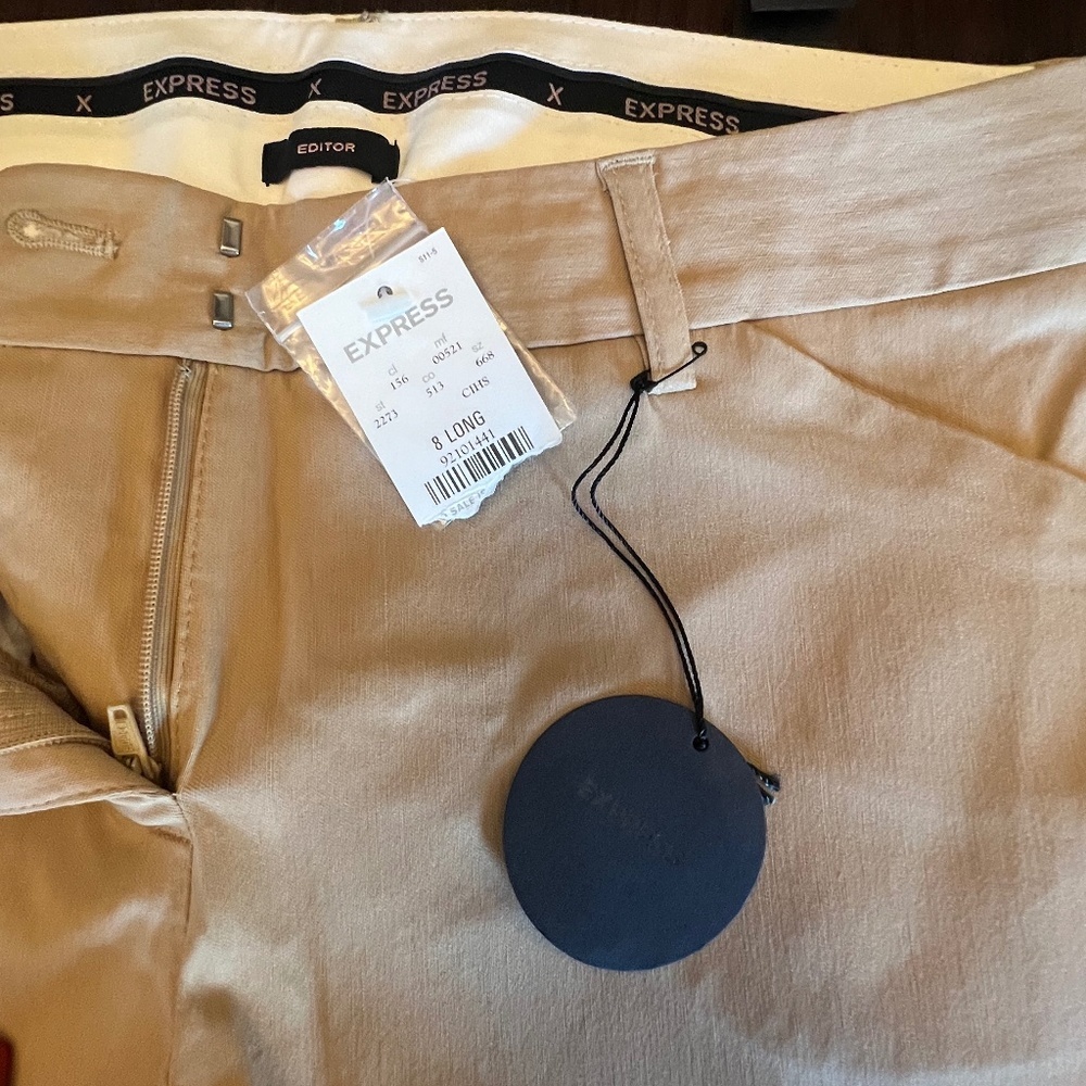 NWT Express Editor Camel Pants Low Rise Flare Leg… - image 7